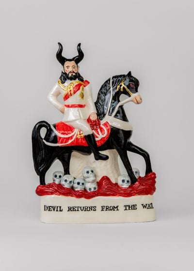 Nick Cave, Devil Returns from the War (2020-24). Glazed ceramic. 33.5 x 23 x 8cm.