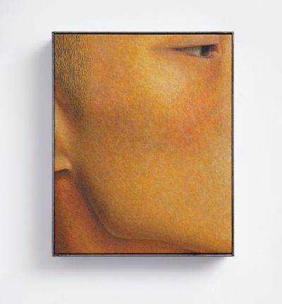 Sang Woo Kim, The Corner 012 (2024). Oil on canvas, artist’s frame. 28.5 x 23 x 3 cm.