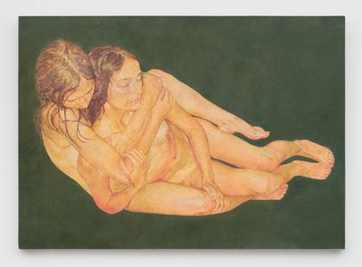 Sergey Kononov, Untitled (2024). Oil on paper mounted on canvas. 75 x 105 cm.