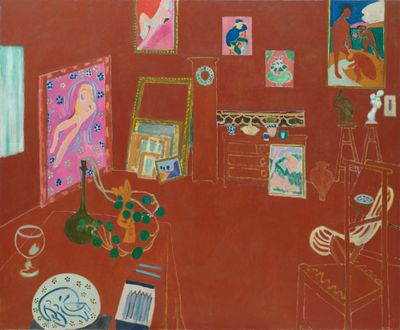 Henri Matisse, The Red Studio (1911). Oil on canvas. 181 x 219.1 cm. © 2022. The Museum of Modern Art, New York. Mrs. Simon Guggenheim Fund.