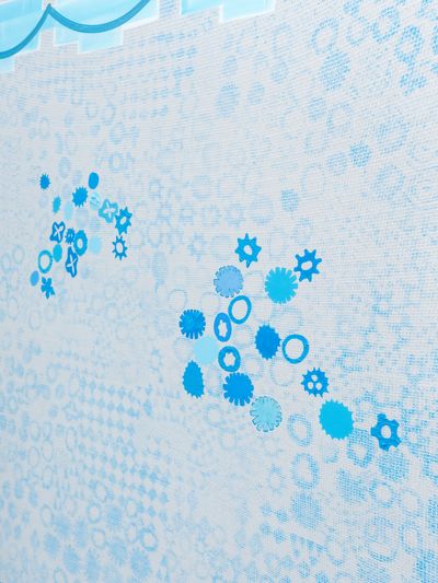 Amy Feldman, Celestial Screen (2024) (detail). Acrylic, Flashe, and silkscreen ink on canvas. 200.5 x 200.5 x 4 cm.