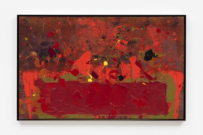 John Hoyland, New York II (1970). Acrylic on canvas. 65.8 x 104.5 x 3.2 cm (framed). © John Hoyland.