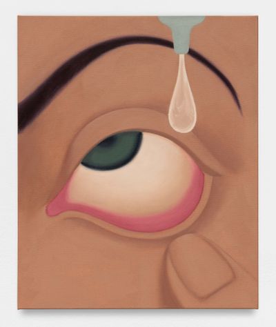 Henni Alftan, Eyedrops (2022). Oil on canvas. 61 x 50 cm.
