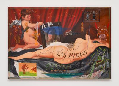 Raul Guerrero, Las Indias (2006). Oil on linen. 142.24 x 203.2 x 3.81 cm.