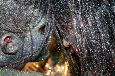 Oliver Herring, Areas for Action, Houston: Glitter Group: John and Angeli – Face to Face (2017). Digital c-print, ink stamp.