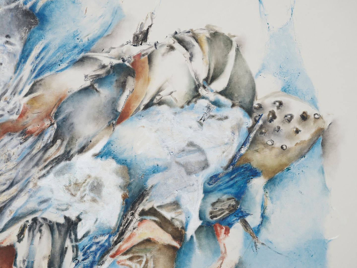 Christine Ay Tjoe, Blue Cryptobiosis #04 (2021) (detail). Oil on canvas. 230 x 200 cm. Courtesy the artist. Photo: White Cube (Kitmin Lee).