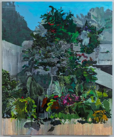 Hurvin Anderson, Jungle Garden (2020).