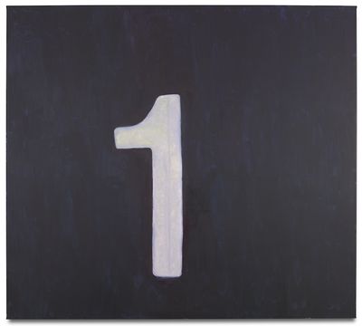 Luc Tuymans, Numbers (One) (2020). Oil on canvas. 277.2 x 310 cm.