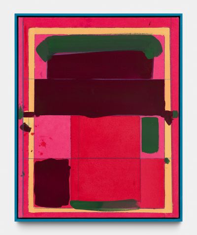 Matt Connors, Hex Folder (2021). Acrylic, oil and pencil on canvas. 59.5 × 48 cm.