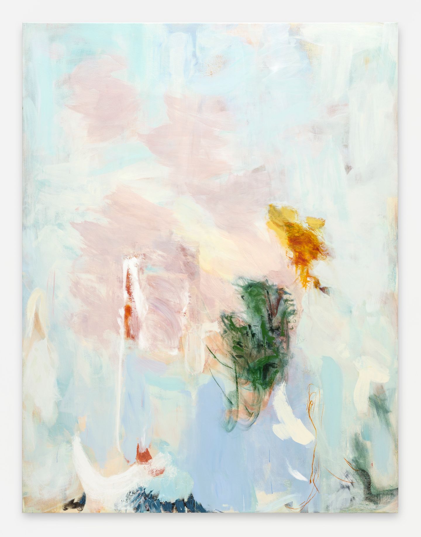 Megan Rooney, Mother's Return (2021). Acrylic and oil stick on canvas. 199.6 x 152.3 x 3.5 cm. Courtesy © Megan Rooney and Thaddaeus Ropac.