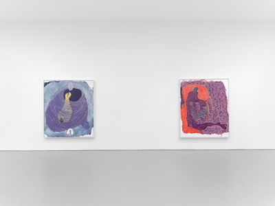 Exhibition view: Portia Zvavahera, Ndakaoneswa murima, David Zwirner, New York (4 November–18 December 2021).