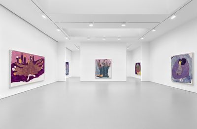 Exhibition view: Portia Zvavahera, Ndakaoneswa murima, David Zwirner, New York (4 November–18 December 2021).