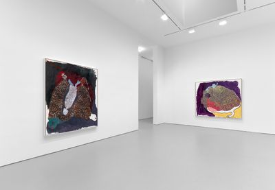 Exhibition view: Portia Zvavahera, Ndakaoneswa murima, David Zwirner, New York (4 November–18 December 2021).