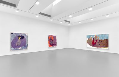 Exhibition view: Portia Zvavahera, Ndakaoneswa murima, David Zwirner, New York (4 November–18 December 2021).