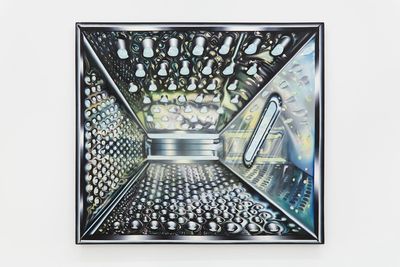 Roberta Booth, Split Infinity (1982). Oil on canvas. 122 x 142 cm.