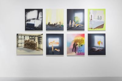 Exhibition view: Tala Madani, Skid Mark, Pilar Corrias, Eastcastle Street, London (4 June–10 July 2021).