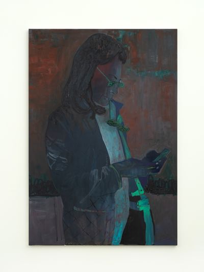 Valentina Liernur, Señora con anteojos (2021). Oil on canvas. 159 x 109 cm. © Valentina Liernur.