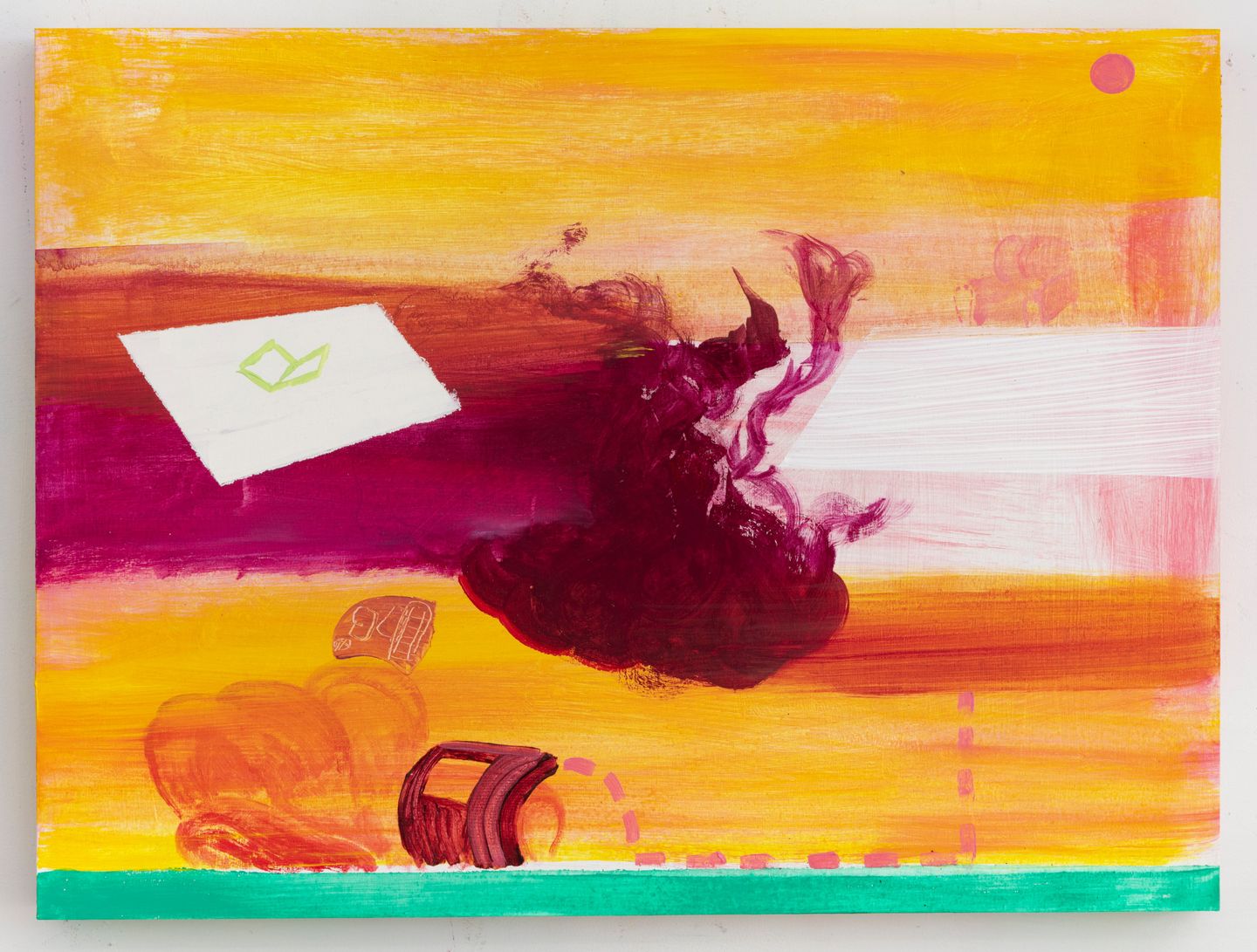 Walter Price, Is there son in the room? (2020). Acrylic, photo collage, super white on wood. 45.9 x 61.1 x 5.1 cm. Courtesy the artist, The Modern Institute/Toby Webster Ltd., Glasgow and Greene Naftali, New York.