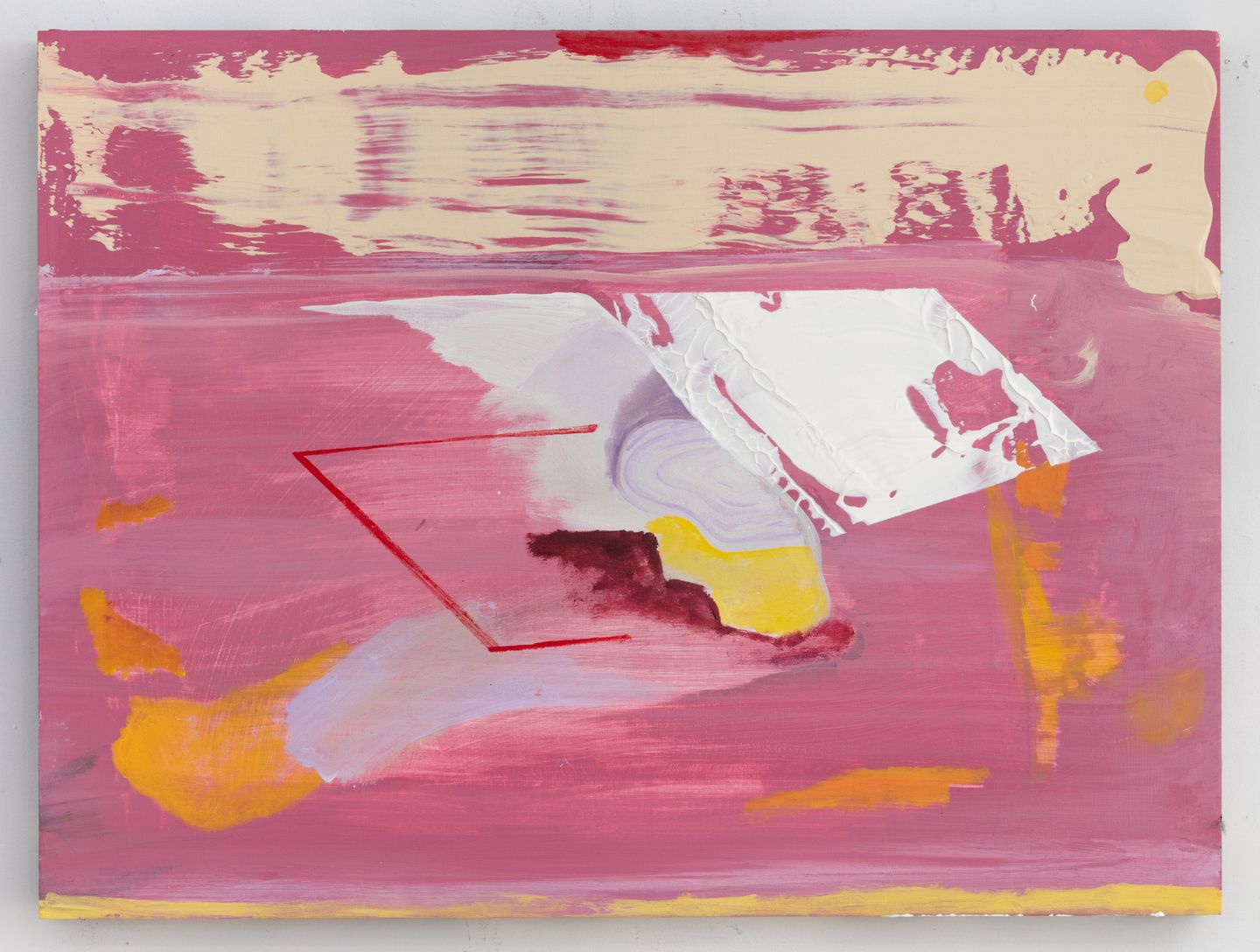 Walter Price, Learning to love (2020). Acrylic, super white, and gesso on wood. 45.9 x 61.1 x 4.1 cm. Courtesy the artist, The Modern Institute/Toby Webster Ltd., Glasgow and Greene Naftali, New York.