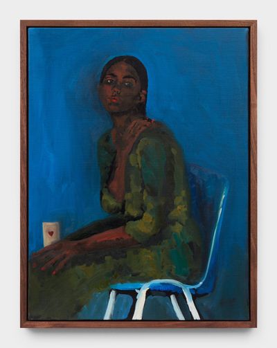 Danielle Mckinney, Face Forward (2023). Oil on linen. 61 x 45.7 cm.