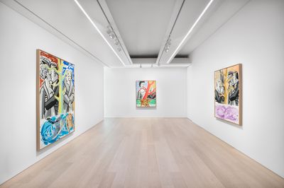 Exhibition view: David Salle, World People, Lehmann Maupin, Seoul (September 5 – October 28, 2023). © David Salle/VAGA at Artists Rights Society (ARS), New York.