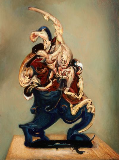 Cesar Santos, And the Winner Is (2024). Oil on canvas. 40 x 30 cm.