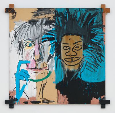 Jean-Michel Basquiat, Dos Cabezas (1982). Acrylic and oilstick on canvas with wood supports. 152.5 x 152.5 cm.© Estate of Jean-Michel Basquiat Licensed by Artestar, New York.