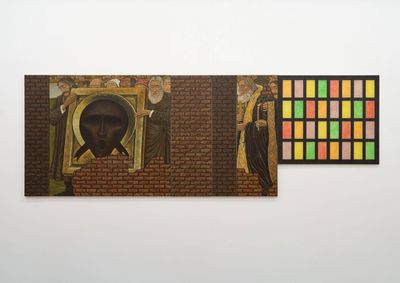 Li Yong Xiang, In rust (a painting within a painting) (2025).