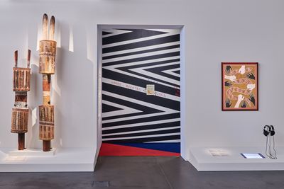 Exhibition view: Room A; Fusilage; Habitat, Musée d'ethnographie de Genève (17 May 2017–7 January 2018).
