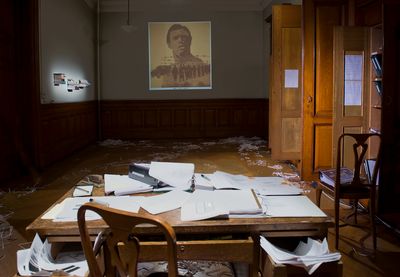 Chitra Ganesh and Mariam Ghani, Index of the Disappeared (2004–ongoing). Exhibition view: Codes of Conduct, Park Avenue Armory, New York (21–27 September 2008).