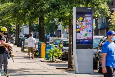 GaHee Park, Still Life with Living Things (2020). Exhibition view: Art on the Grid, presented by Public Art Fund on JCDecaux bus shelters, New York (29 June–20 September 2020).