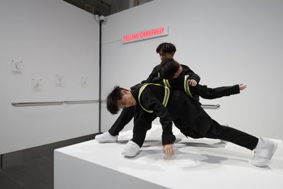 Isaac Chong Wai, Falling Carefully (2020). Exhibition view: Next Act: Contemporary Art from Hong Kong, Asia Society, Hong Kong (30 June–27 September 2020).
