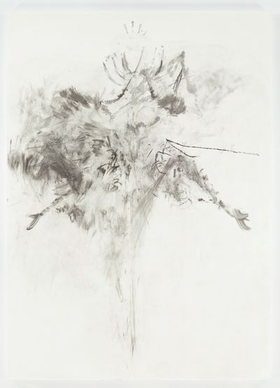 Julie Mehretu, Being Higher I (2013). Ink and acrylic on canvas. 213.36 x 152.4 cm.