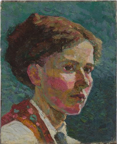 Grace Cossington Smith, Study of a head: self portrait (1916). National Gallery of Australia, Canberra, purchased with funds from the Marie and Vida Breckenridge bequest 2010.