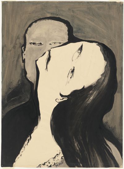 Joy Hester, Lovers II (1956). National Gallery of Australia, Canberra, purchased 1973. © Joy Hester/Copyright Agency.
