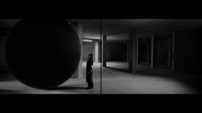 Larissa Sansour and Søren Lind, In Vitro (2019) (still). 2-channel black and white film. 27 min 44 sec.