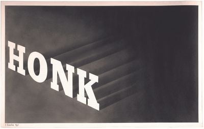 Ed Ruscha, Honk (1964). © Ed Ruscha.