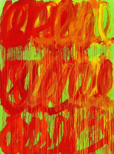 Cy Twombly Untitled (Camino Real), 2011. © Cy Twombly Foundation Courtesy the Donald B. Marron Family Collection, Acquavella Galleries, Gagosian, and Pace Gallery.