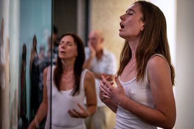 Mel O'Callaghan, Respire, Respire (2020). Performance view: Centre of the Centre, UQ Art Museum, Brisbane (22 February 2020–16 January 2021). Reproduced