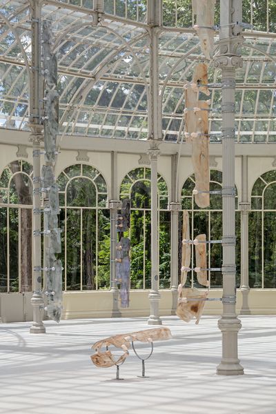 Exhibition view: Nairy Baghramian, Breathing Spell, Reina Sofia, Palacio de Crystal, Madrid (17 May 2018–14 October 2018).