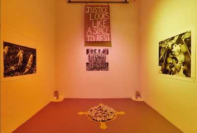 The Nap Ministry, A Resting Place (2019). Exhibition view: Envisioning Justice, Sullivan Galleries, School of Art Institute of Chicago (6 August–12 October 2019). Photo: Tony Favarula.
