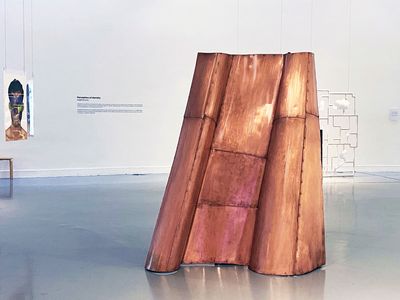 Danh Vo, We The People (2011–2013). Copper sculpture. 222 x 150 x 69 cm. Exhibition view: Spectrosynthesis II — Exposure of Tolerance: LGBTQ in Southeast Asia, Bangkok Art and Culture Centre (23 November 2019–1 March 2020).