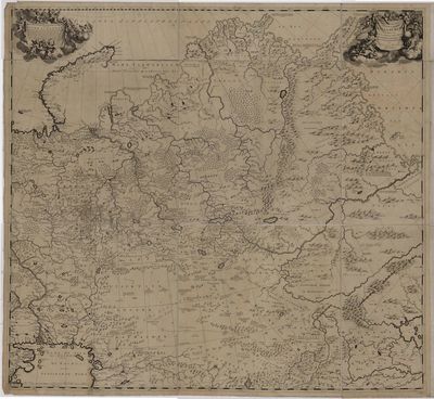 Dutch map of North and East Tartary, current Inner Eurasia, by Nicolaes Witsen (Amsterdam 1687).