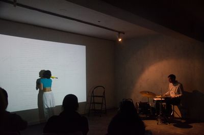 Himali Singh Soin, The Particle and the Wave (2015). Performance with David Soin Tappeser for The Book Ensemble, Latitude 28, New Delhi (17 December 2016).