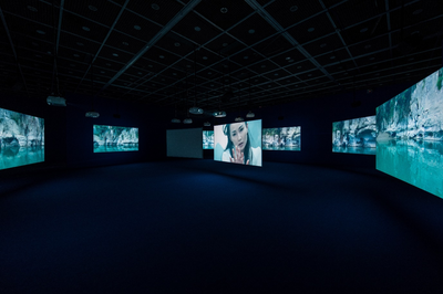 Isaac Julien, Ten Thousand Waves (2010). Exhibition view: The Rebellion of Moving Image, Museum of Contemporary Art Taipei (3 March–6 May 2018). Courtesy Museum of Contemporary Art Taipei.