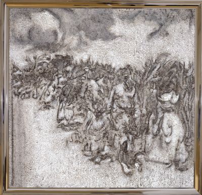 Richard Artschwager, Excursion (2002). Acrylic, fibre panel on Celotex in artist’s frame. 122.6 x 127 cm. © 2019 Richard Artschwager / Artists Rights Society (ARS), New York. Courtesy Gagosian.