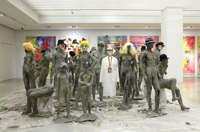 Ci Kim, untitled (2017). Mannequins, cement. Dimensions variable. Exhibition view: Ci Kim: Play the Fool, Arario Gallery Cheonan (23 May–15 October 2017). ⓒ Arario Gallery.