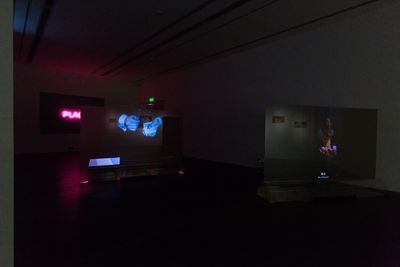Chang Yun-han, American Dream (2018). Three-channel video. 7 min 34 sec. Exhibition view: New Directions: Chang Yun-han, Ullens Center for Contemporary Art, Beijing (24 March–27 May 2018).