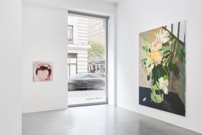 Exhibition view: Clare Woods, Doublethink, Simon Lee Gallery, London (6 September–5 October 2019). Courtesy Simon Lee Gallery.