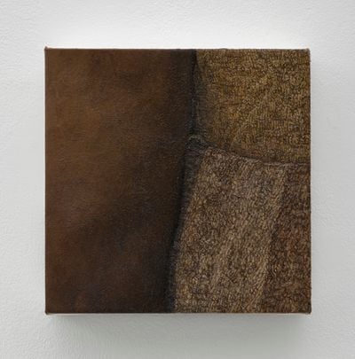 Ellen Altfest, Three Parts (2014–15). Oil on canvas. 18.3 x 18 cm. Courtesy © the artist and White Cube.